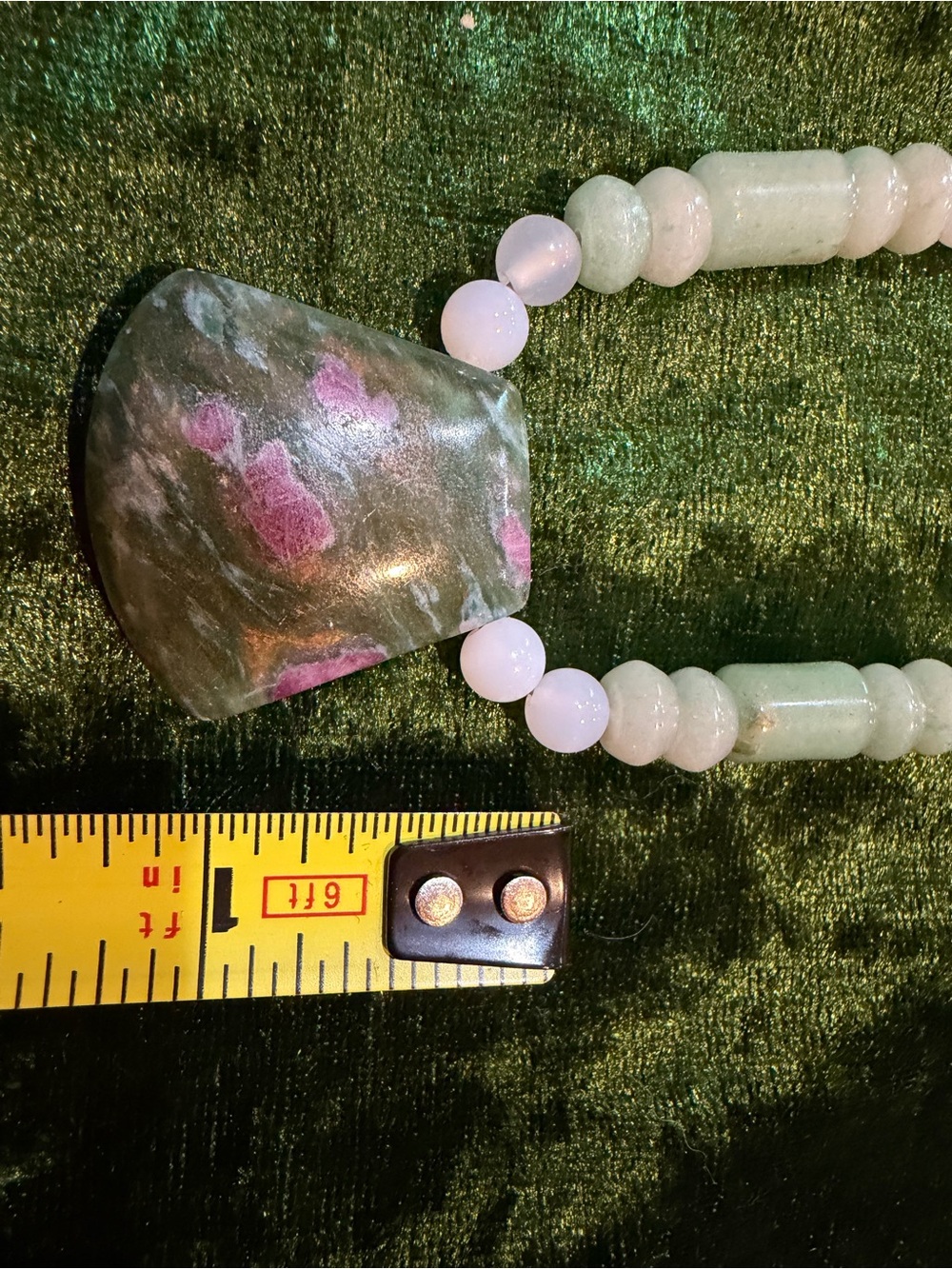 NEW Jay King Ruby in Fuchsite & Quartz Sterling Silver Necklace (281) - Picture 2 of 5